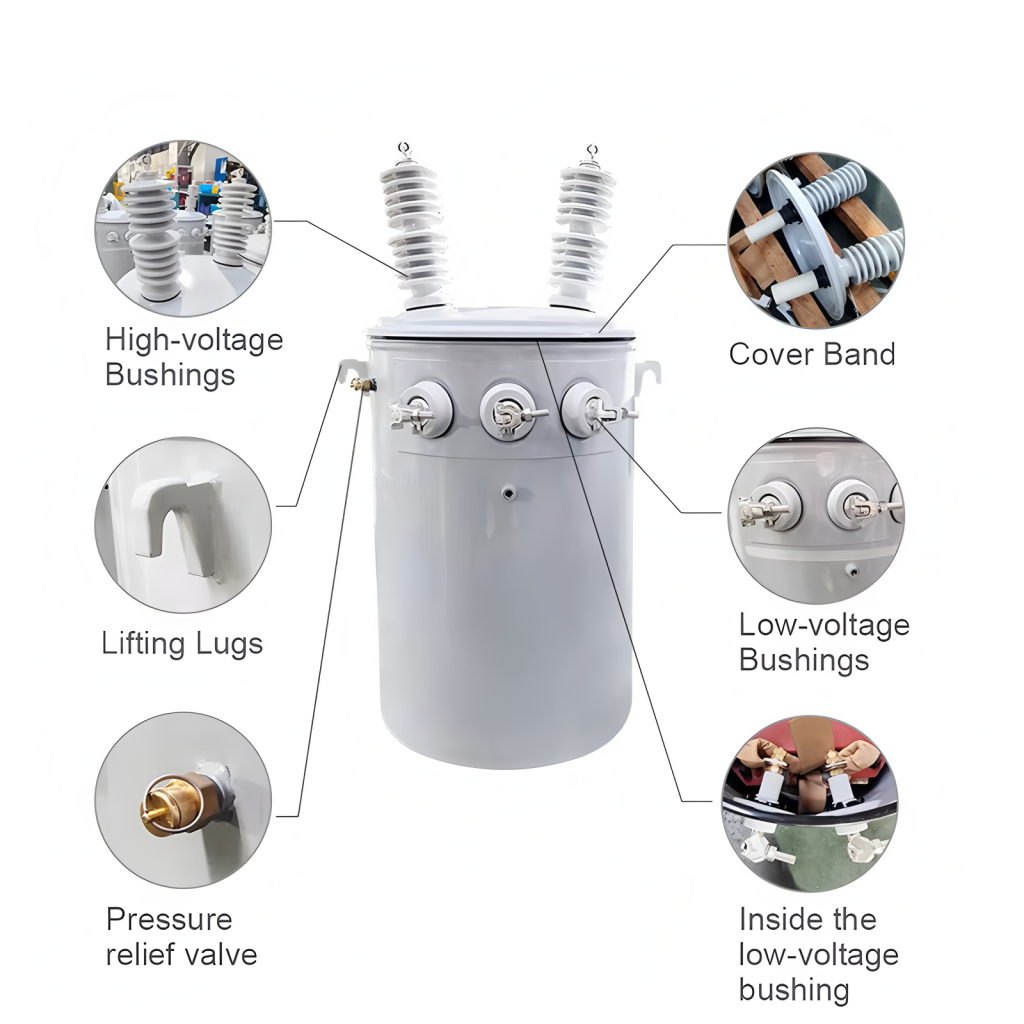 SINGLE PHASE POLE-MOUNTED TRANSFORMER
