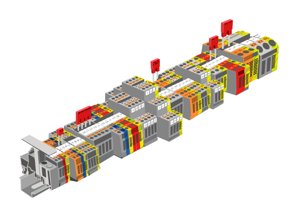 直插式导轨端子排