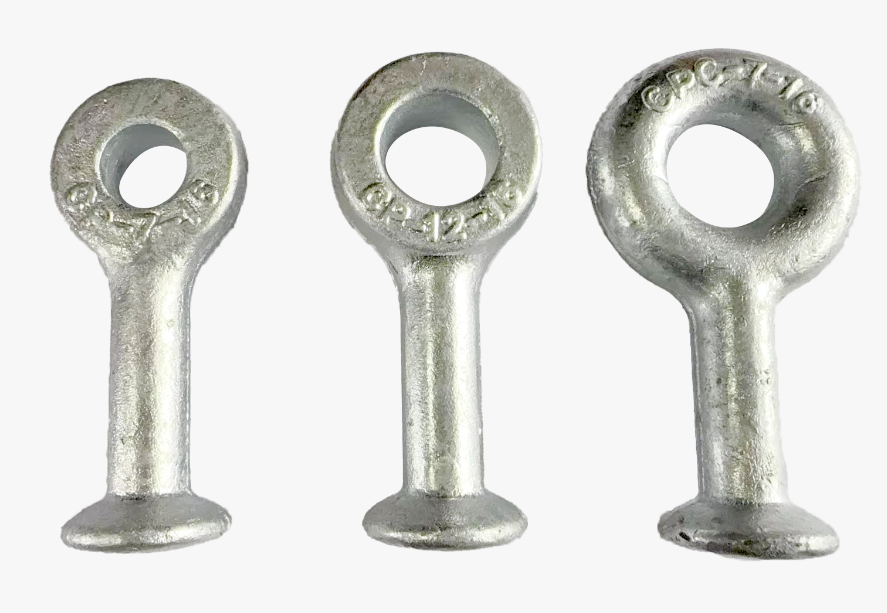 HOT DIP GALVANIZED CP BALL EYE OVERHEAD TRANSMISSION POLE LINE HARDWARE