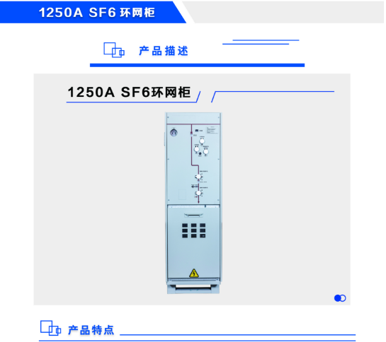 1250A SF6-insulated switchgear cabinet