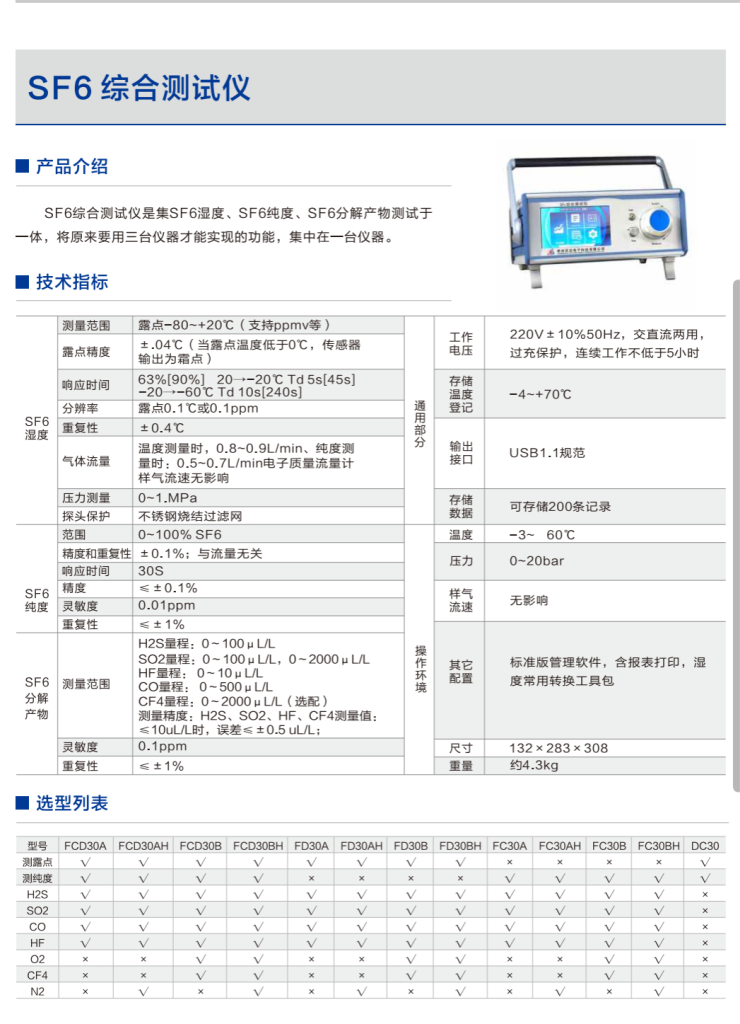 SF6综合测试仪