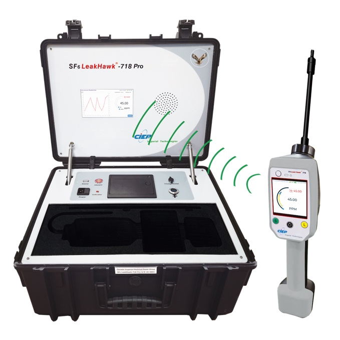 SF6 LeakHawk-718 Pro Wireless Dual-Screen Synchronized Display SF6 Gas Quantitative Leak Detector