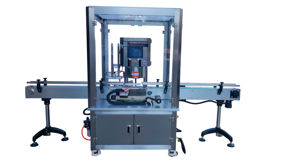 Fully automatic vacuum-sealing and nitrogen-flushing sealing machine