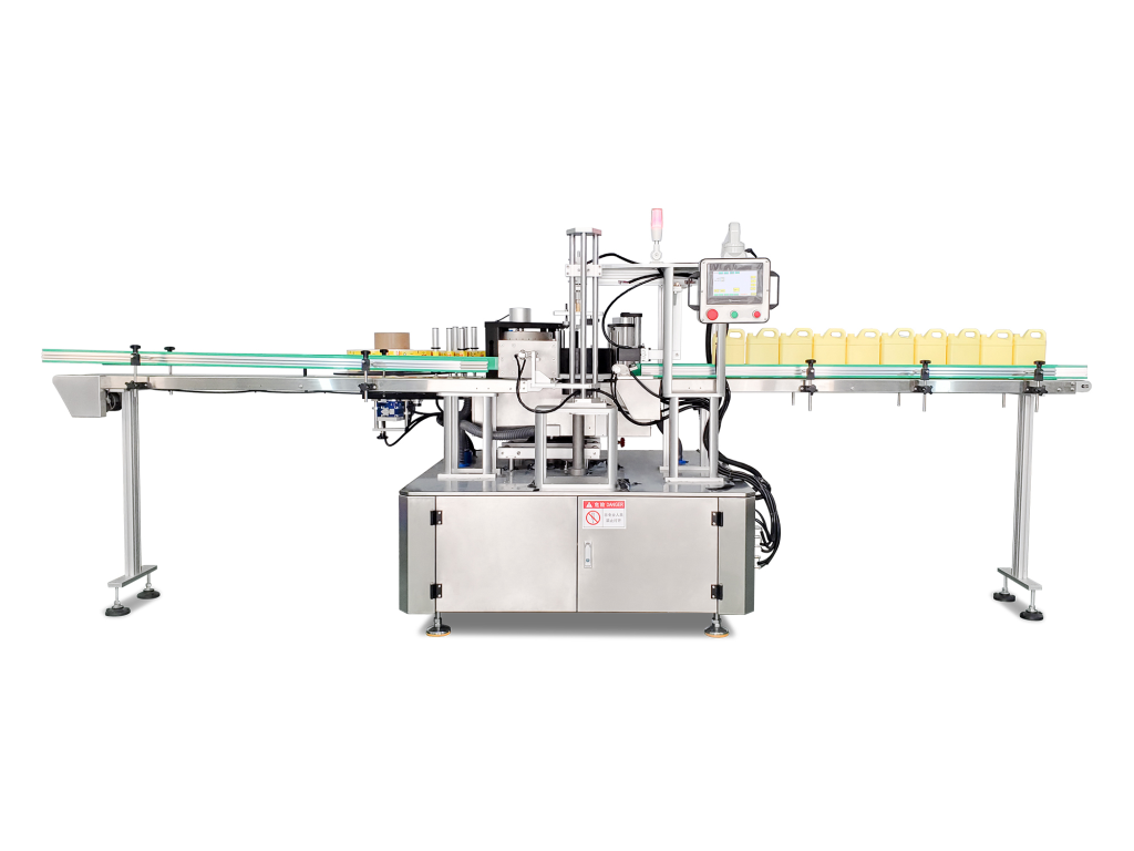 FULL AUTOMATIC HOT MELT GLUE SINGLE STATION SQUARE BOTTLE LABELING MACHINE