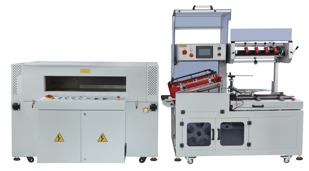 DQL-5545 AUTOMATIC L-TYPE SEALING AND CUTTING MACHINE + SM-5030LX CONSTANT TEMPERATURE HEAT SHRINKAGE MACHINE