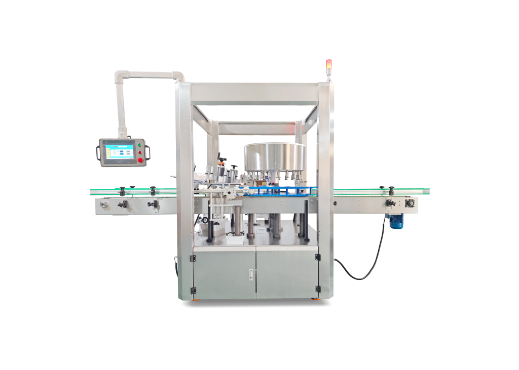 ADHESIVE 20 STATION ROUND BOTTLE LABELING MACHINE