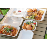 BIODEGRADABLE DISPOSABLE FOOD GRADE PAPER BENTO MEAL PACKING CATERING BOX___       