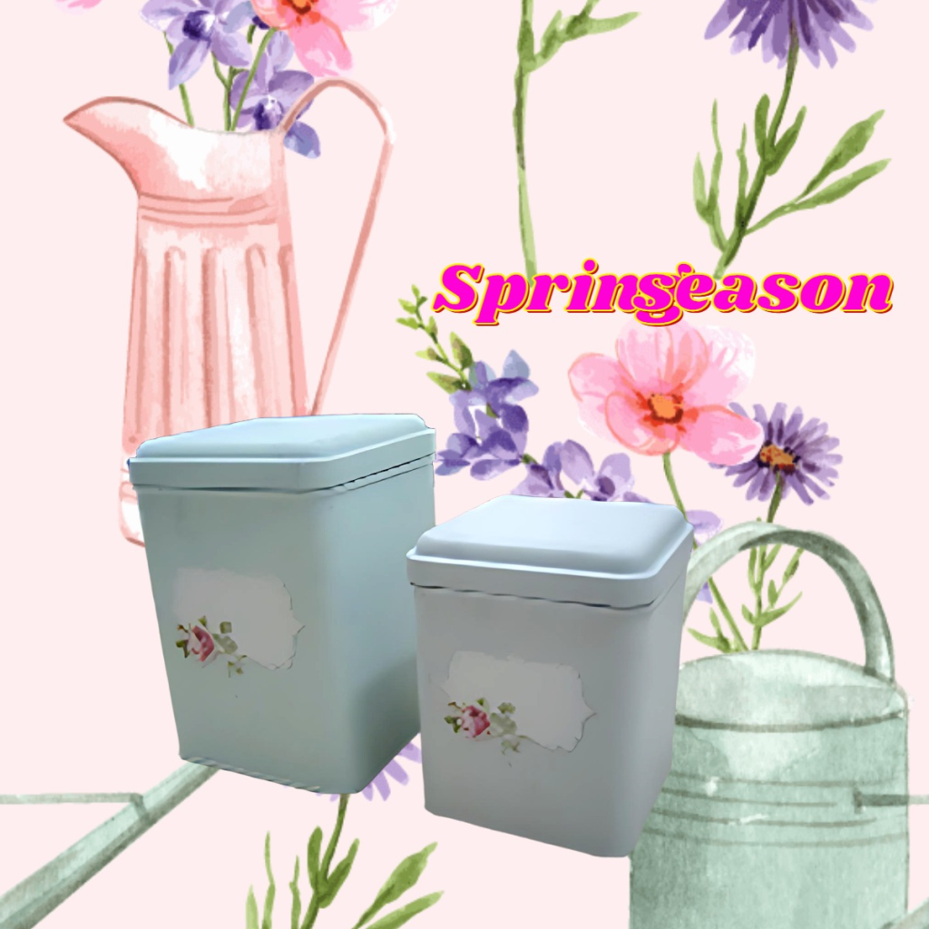 SQUARE TIN SET OF 2PCS