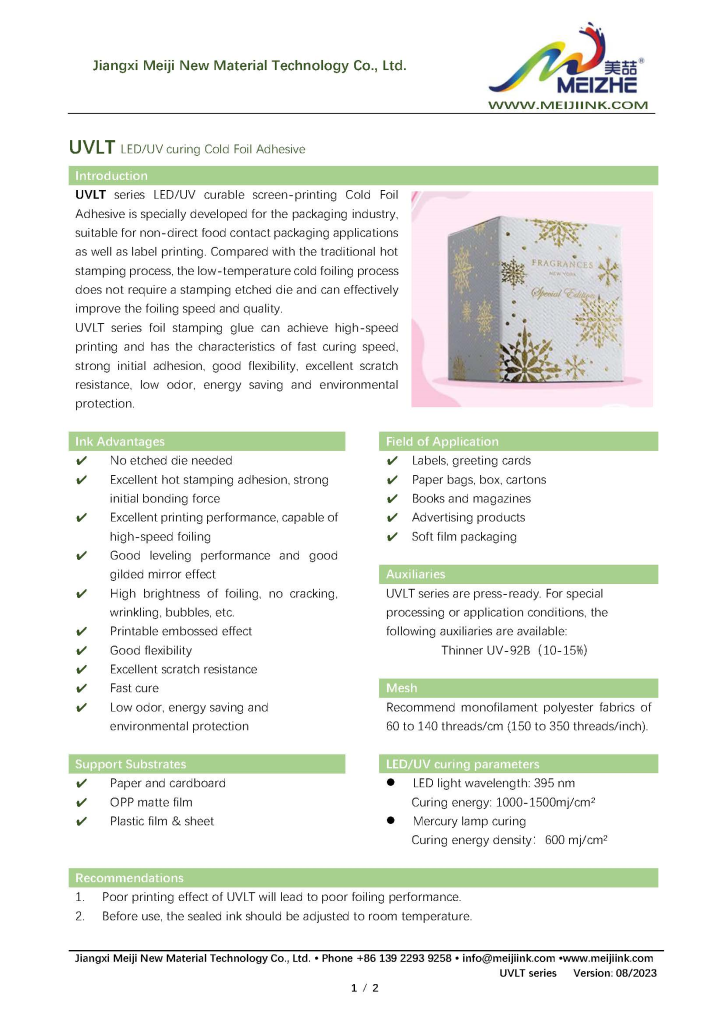 LED/UV CURING FOIL STAMPING GLUE