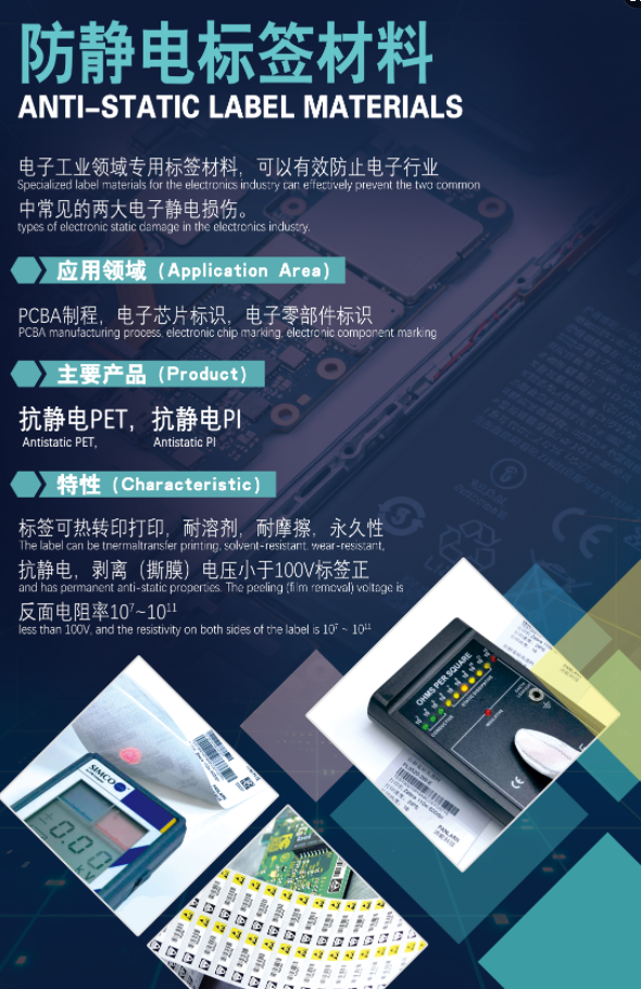 ANTISTATIC LABEL MATERIAL