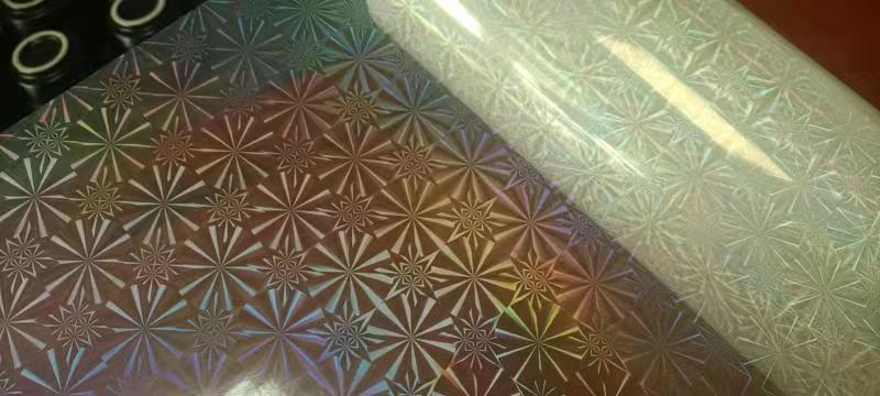 Transparent medium snowflake pre-coated film