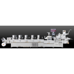 CS-220  5-COLOR MINI ROTARY PRINTING MACHINE + WEB GUIDER + FLATBED DIE CUTTING + CCD CAMERA + OFFLINE VARNISHING + SHEET CUTTING
