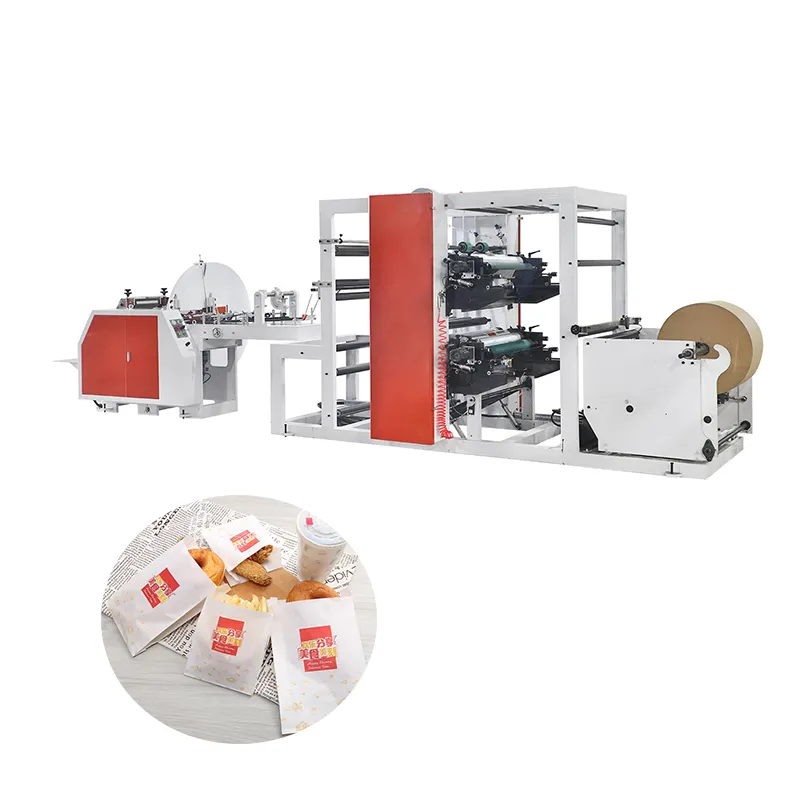 V BOTTOM PAPER BAG MACHINE WITH 2 COLOR PRINTING