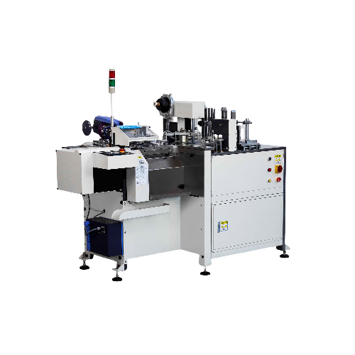 AUTOMATIC DOUBLE PIECES HANGTGA THREADER MACHINE WITH EYELET