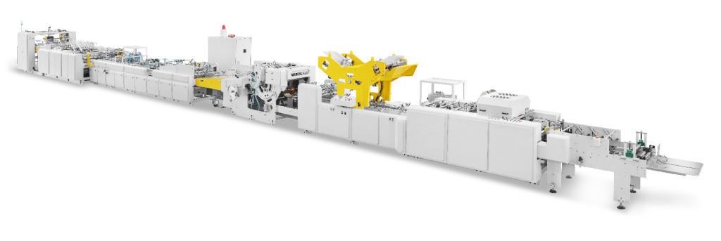 KL-450TB-S FULLY AUTOMATIC SINGLE SHEET PAPER HEAD CARD FOLDING, TOP PUNCHING AND BOTTOM CARD INSERTING FUNCTION INTEGRATED MACHINE