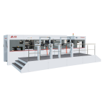 AUTOMATIC HIGH SPEED STAMPING DOUBEL STATION AND DIE CUTTING MACHINE WITH STRIPPING