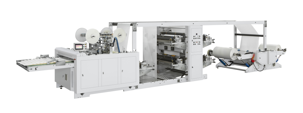 LES-1100+LST-41100 AUTOMATIC FLEXO PRINTING THREE-SIDE SEALING PAPER BAG MAKING MACHINE