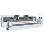 AUTOMATIC HIGH SPEED DOUBLE STATION HOT FOIL STAMPING & DIE CUTTING MACHINE WITH STRIPPING