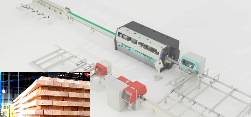 SOLID TIMBER BLOCK STACKER&PLANER MACHINE