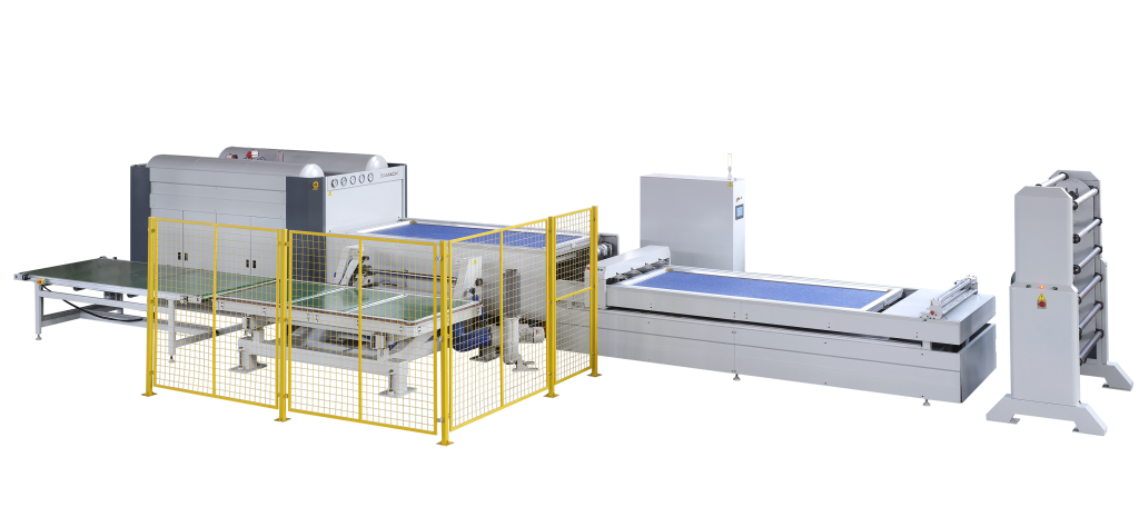 Flat-laminating machine, wrapping machine, thermoforming machine