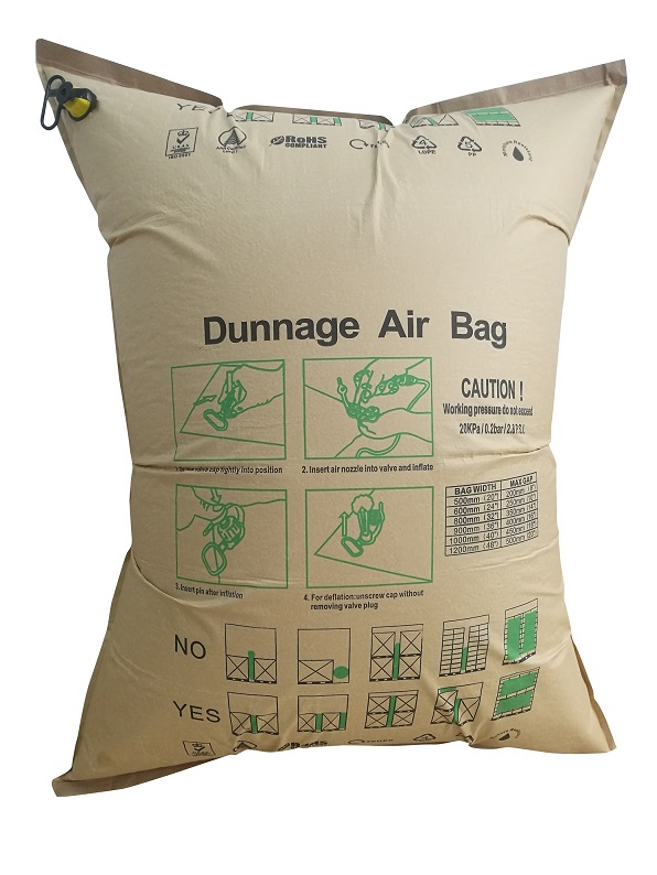 Paper-plastic composite cushioning air bag