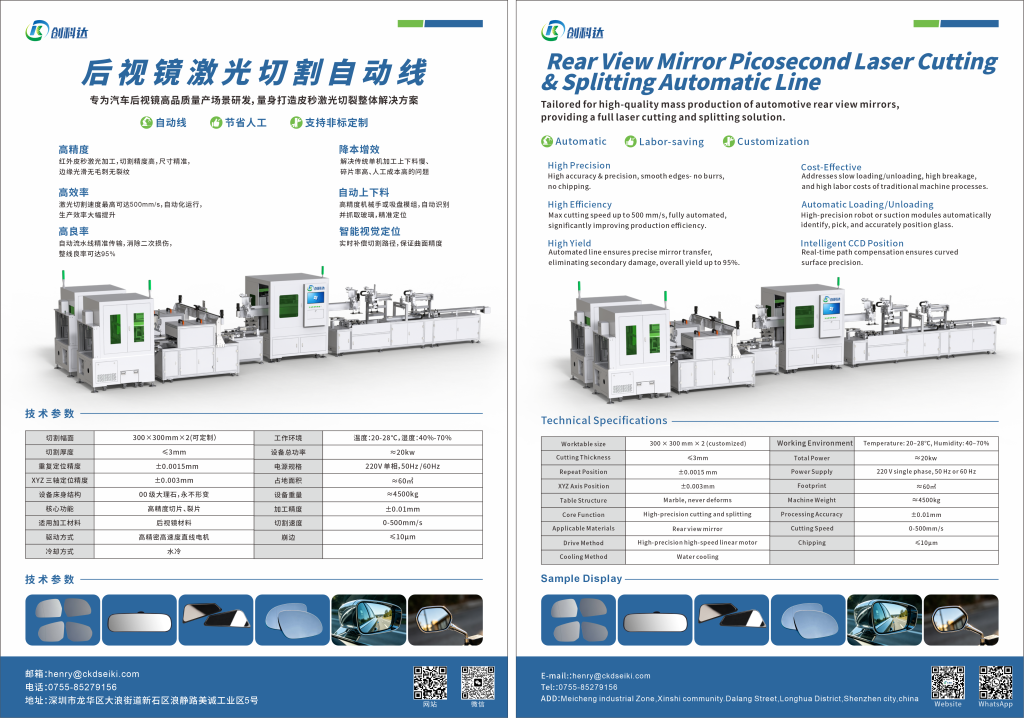 Rearview Mirror Laser Cutting Automated Line