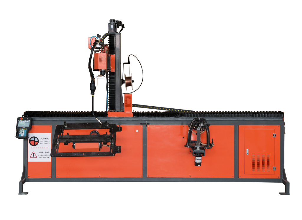 EXTENDED MULTIDIMENSIONAL BIDIRECTIONAL FLIPPING WELDING ROBOT (TWO STATIONS)