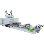 AUTOMATIC TOOL CHANGE 4-STATION FIVE-SIDED TENON AND MORTISE TURNING-MILLING COMPOSITE MACHINING CENTER